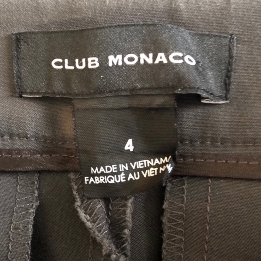 Club Monaco contemporary men’s wear inspired grey cotton slim trouser pant size4 - Picture 5 of 9